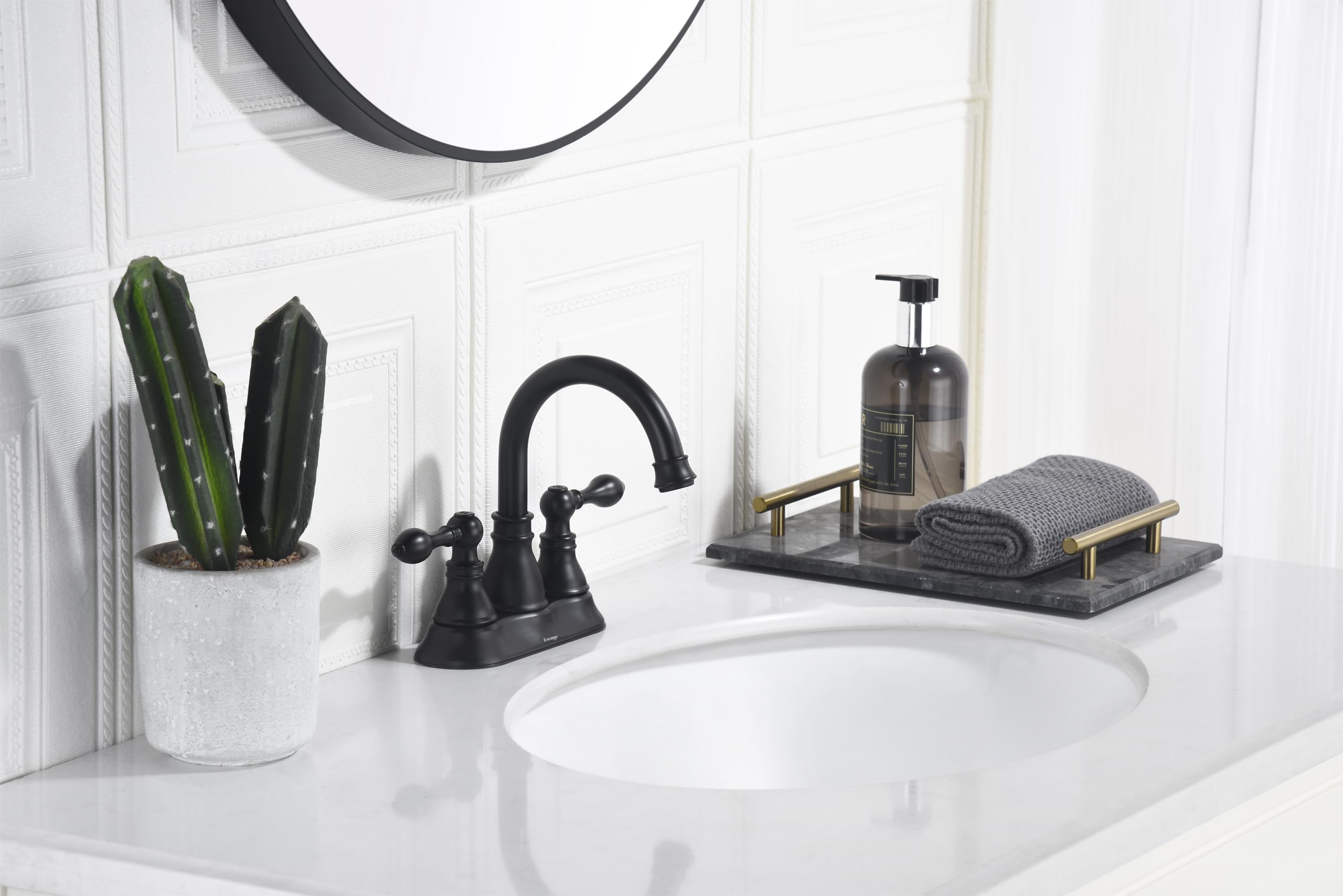 Derengge centerset installation suitable for 3-hole sinks in 4-inch bowls