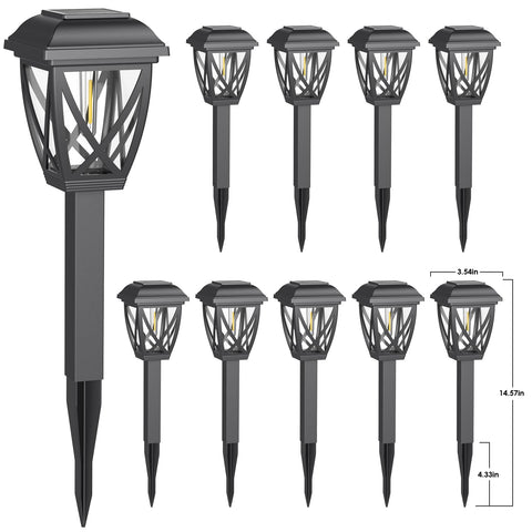 Derynome easy-install solar lights 10-pack install quickly for instant illumination.