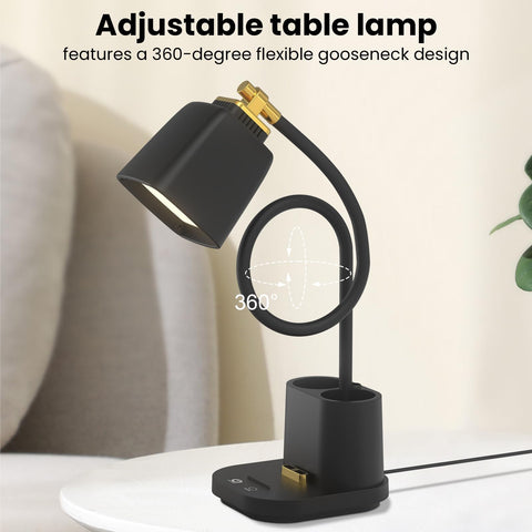 Desk Lamp with pen holder keeps your desk organized.
