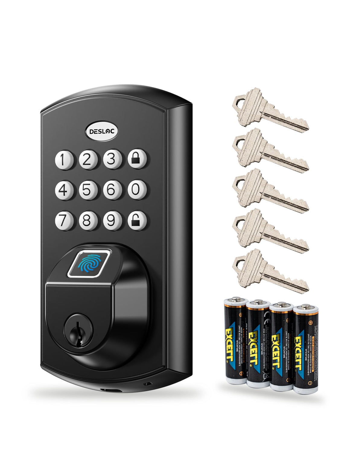 DESLOC A100F fingerprint keypad on the front door enables faster access.