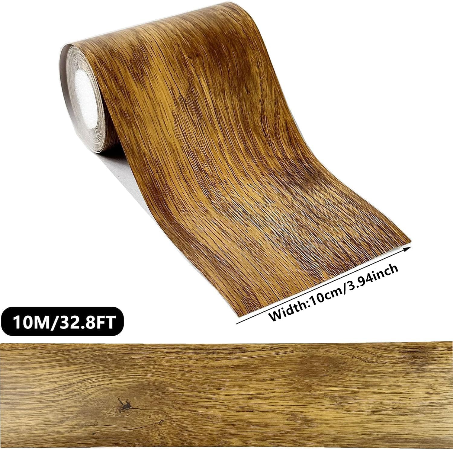 DESOMINOR brown wood grain border pattern design adds textured interest