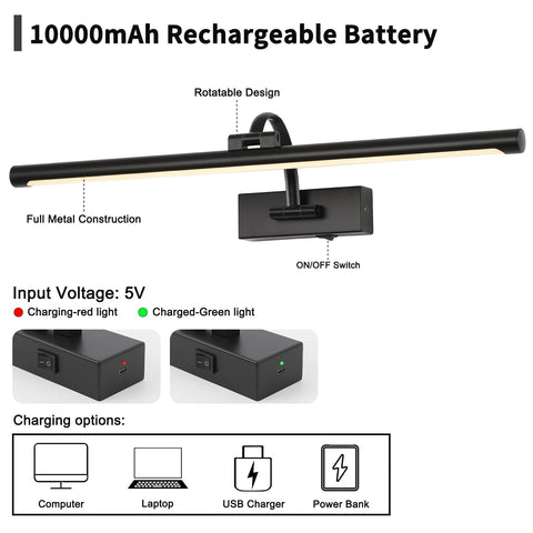 DESOOP light with 180° swing arm and 270° head for versatile placement