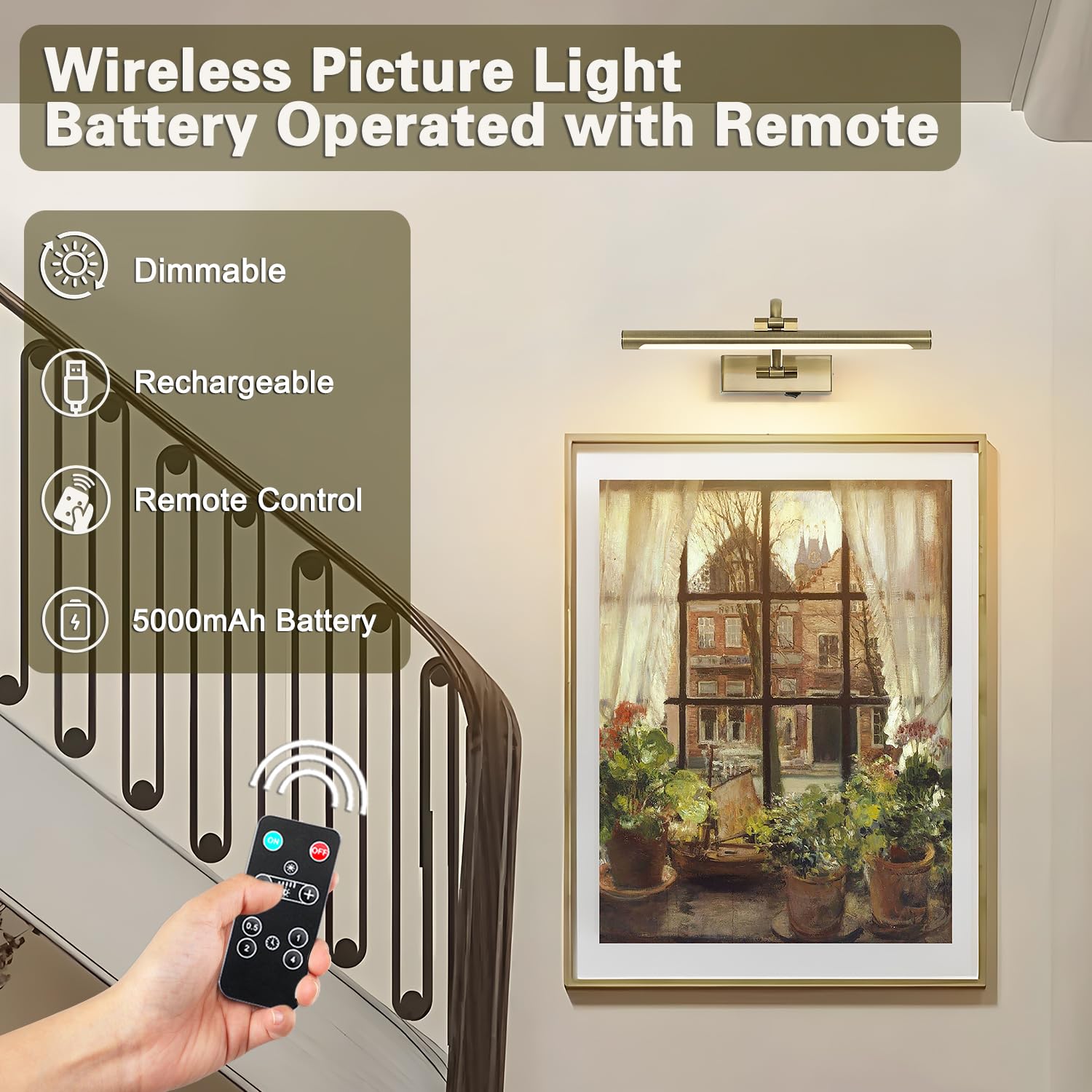DESOOP light with 180-degree swing arm directs light precisely