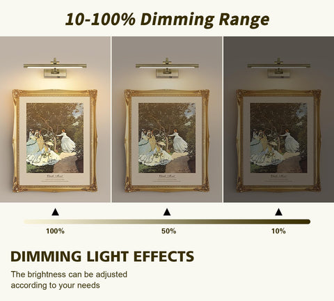 DESOOP antique bronze 16-inch art light highlighting canvases