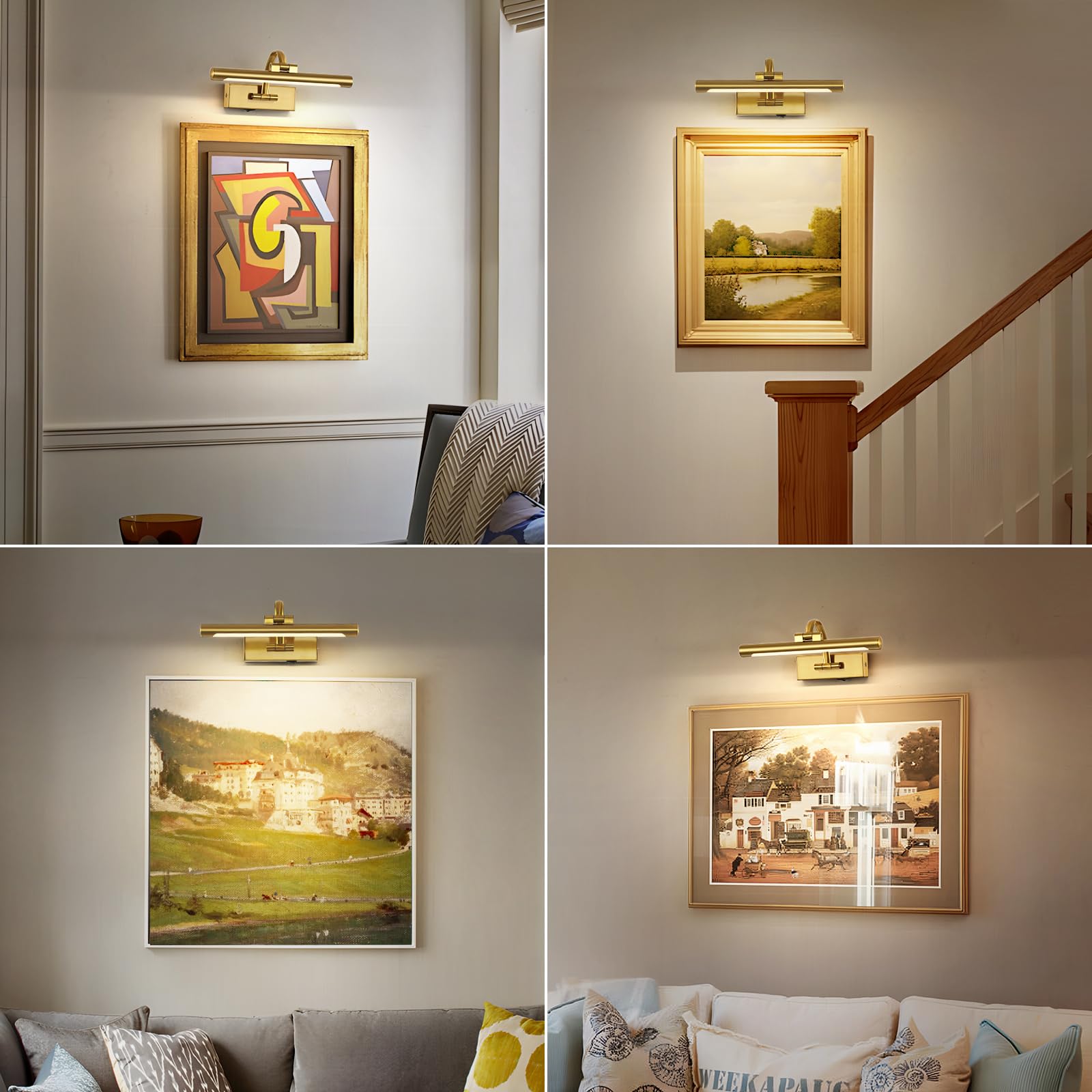 DESOOP metal construction resists rust, ensuring durable wall art illumination.