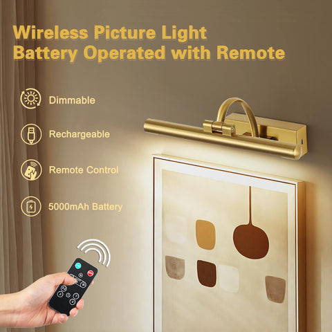 DESOOP remote and timer for precise, hands-free lighting during artwork display.