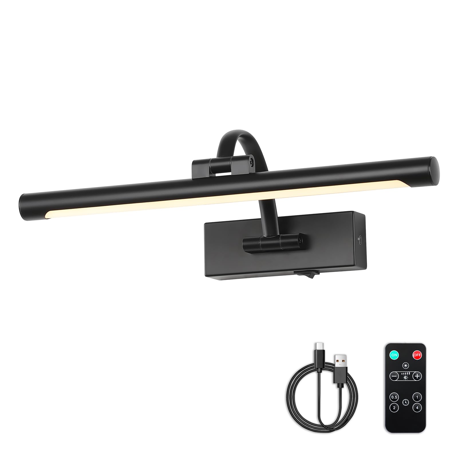 DESOOP picture light with remote dimmable control for adjustable portrait illumination