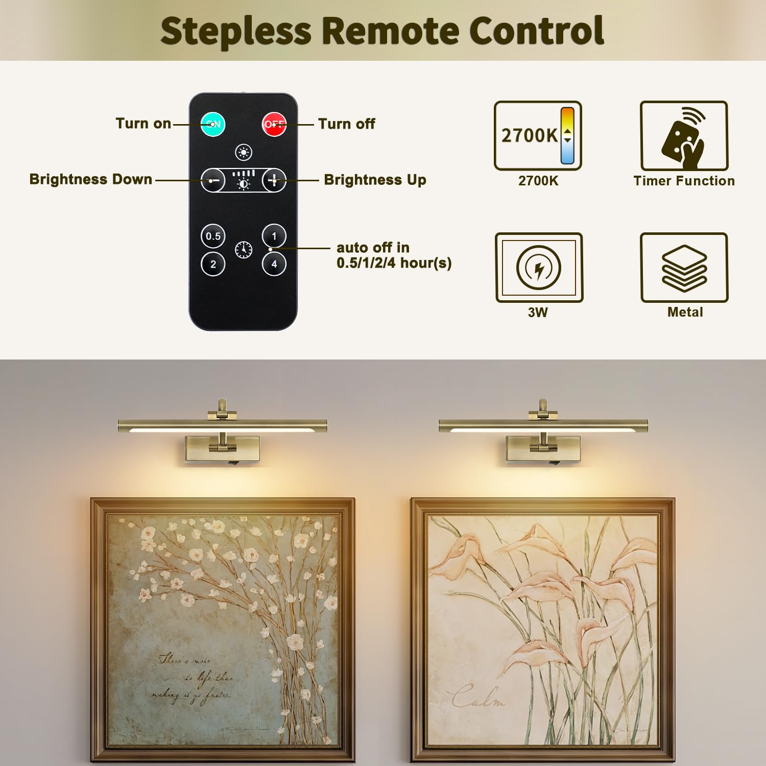 DESOOP dimmable light with timer for adjustable mood