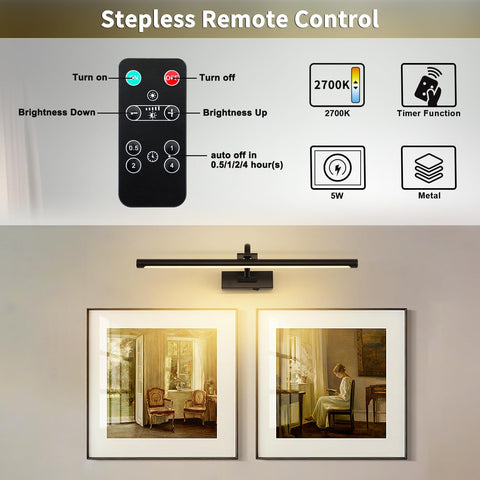 DESOOP wireless gallery light enables easy, cord-free display setups