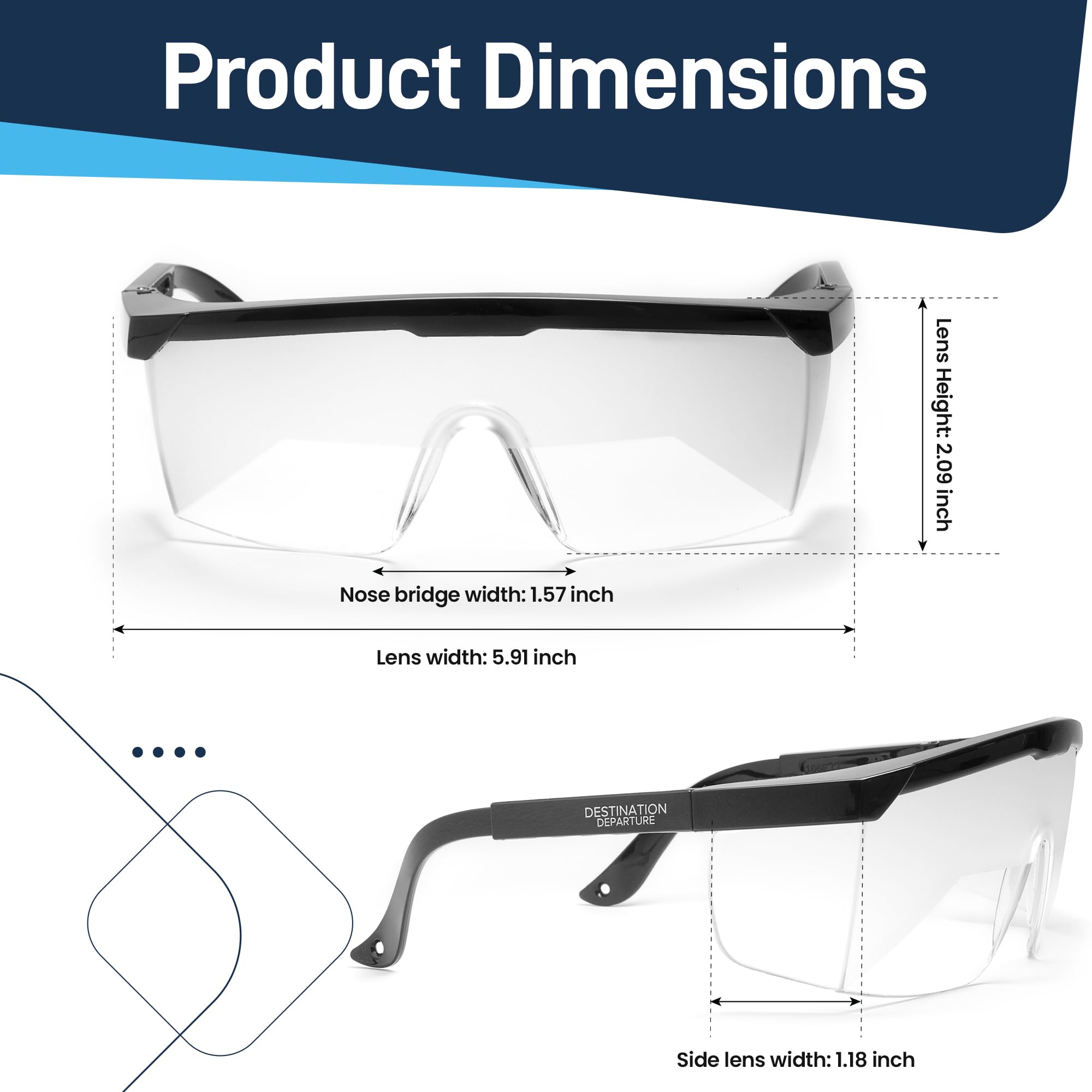 Destination Departure foggles frosted lenses simulate low-visibility conditions effectively.