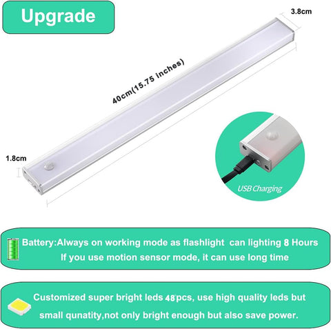 DESUNLUX soft LED glow from both sides provides wide, comfortable illumination.