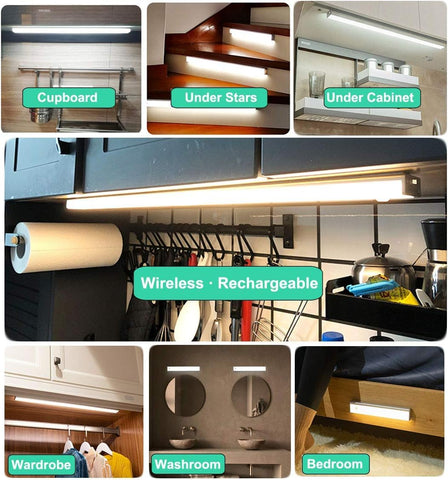DESUNLUX under-cabinet light rechargeable for clutter-free kitchen spaces.