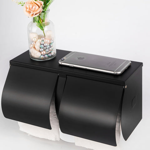 Desyeryamimi wall-mounted two-roll dispenser – space-saving design for busy restrooms.