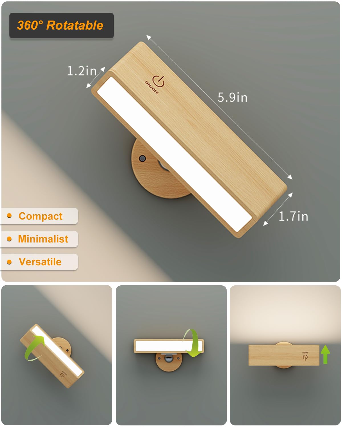 DetarZinLED battery-powered bedside lamps support easy charging and portability.