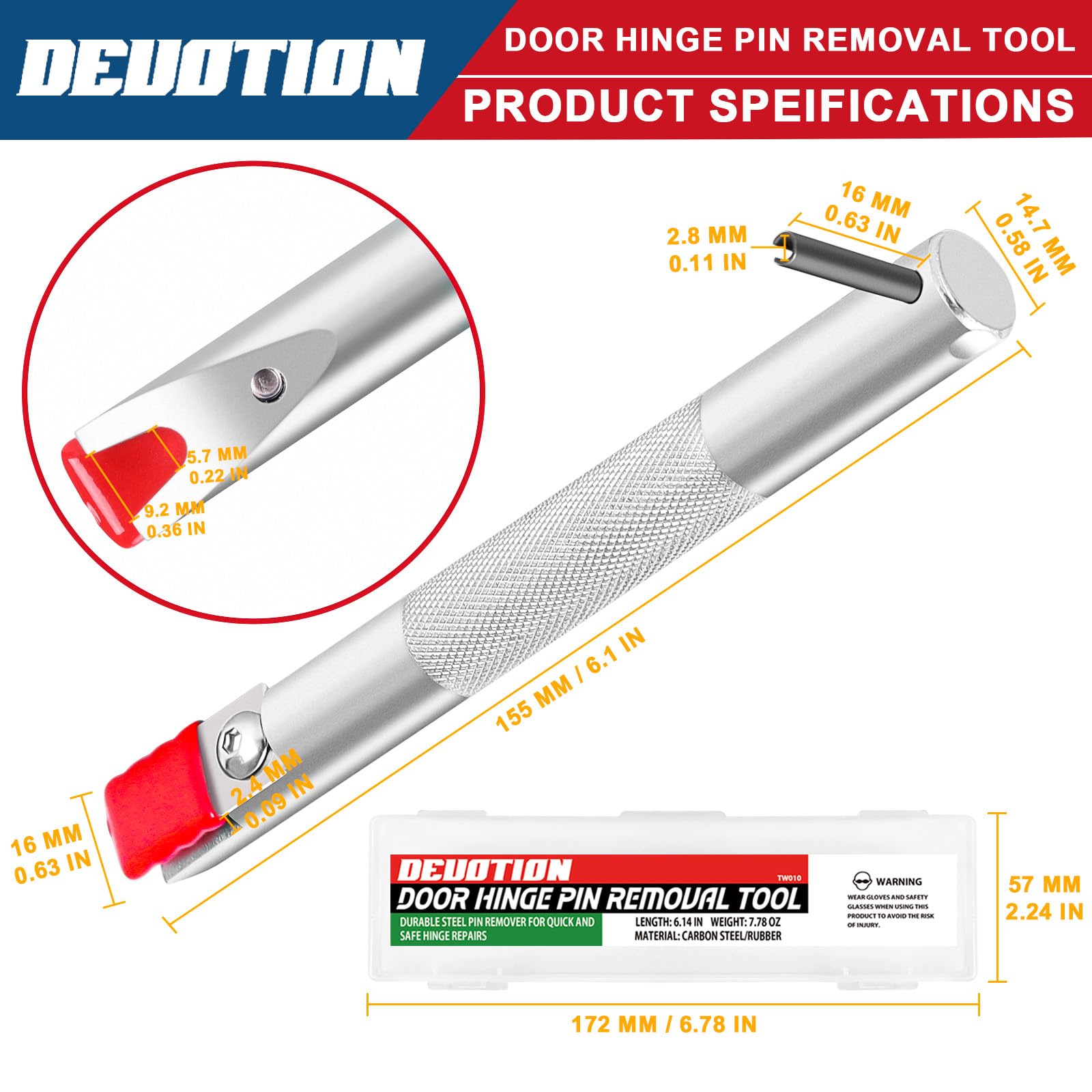 DEUOTION 90-degree pin remover delivers precise impact for quick pin removal