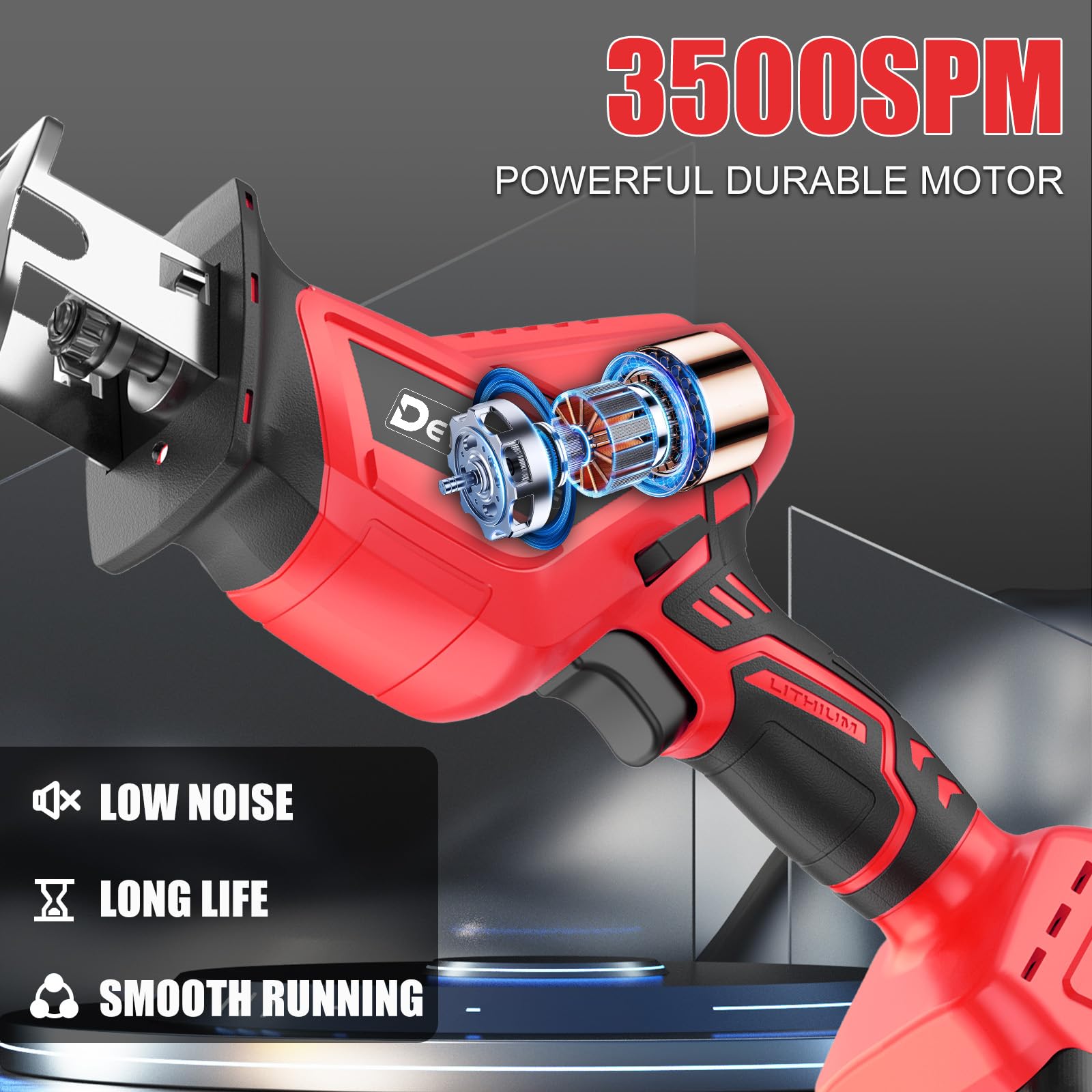 Devaukee variable speed trigger enables material-specific control.
