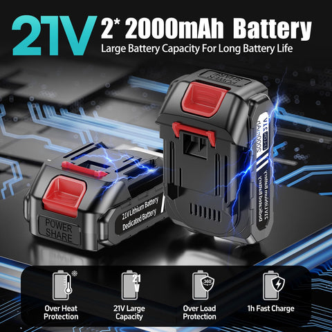DEVTBLUN fast charger recharges batteries quickly for uninterrupted work