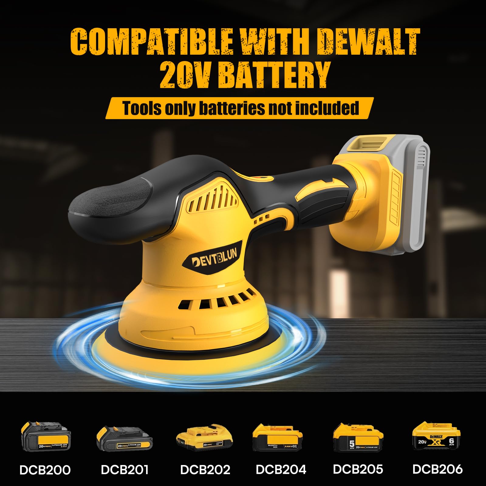 DEVTBLUN brushless motor provides efficient performance for car detailing.