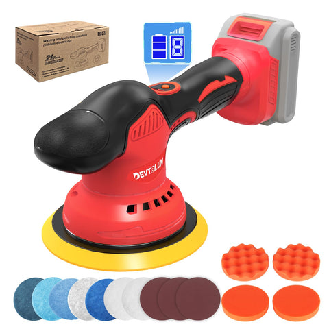 DEVTBLUN cordless buffer polisher compatible with Milwaukee M18 for outdoor detailing