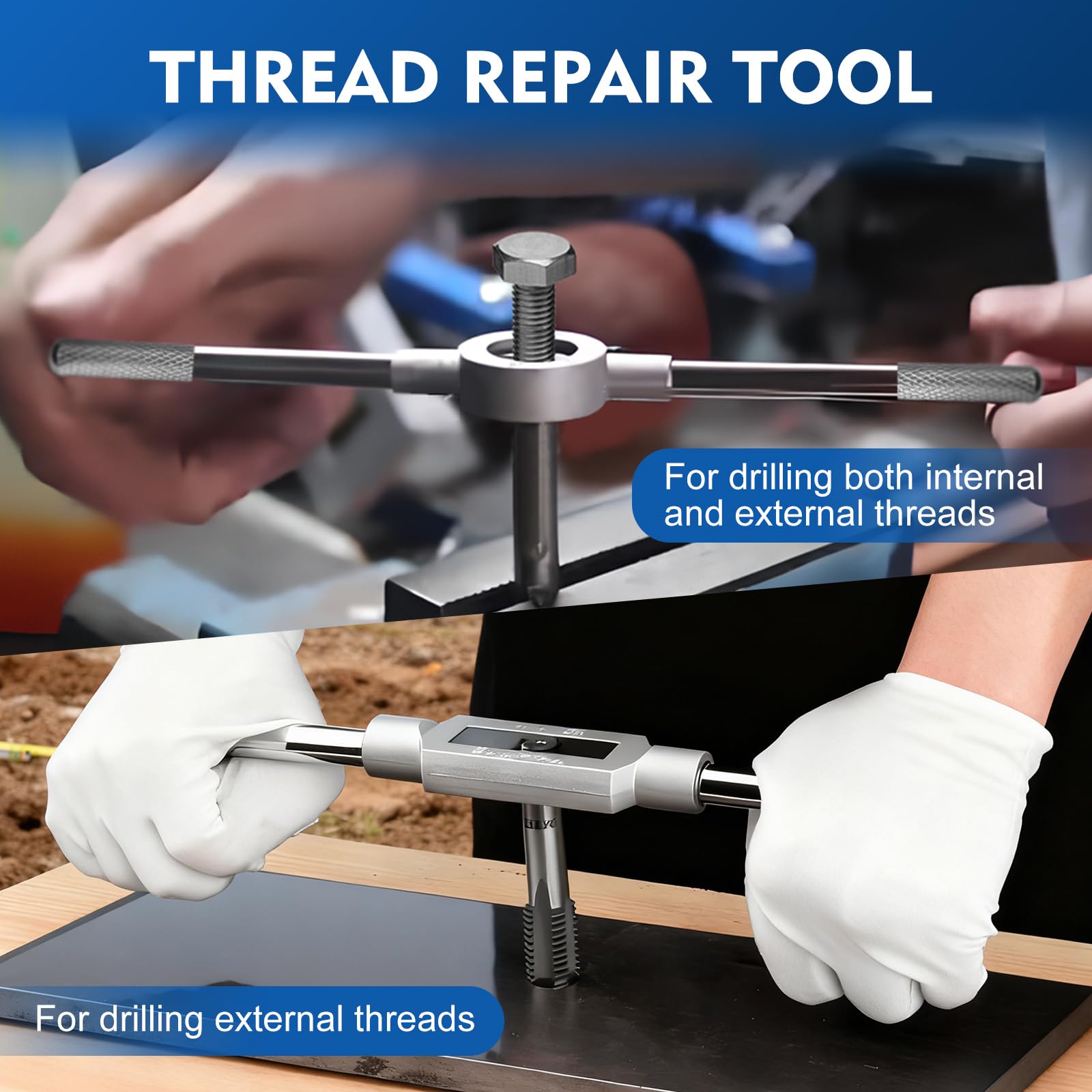 Devvicoo internal and external threads demonstration on metal