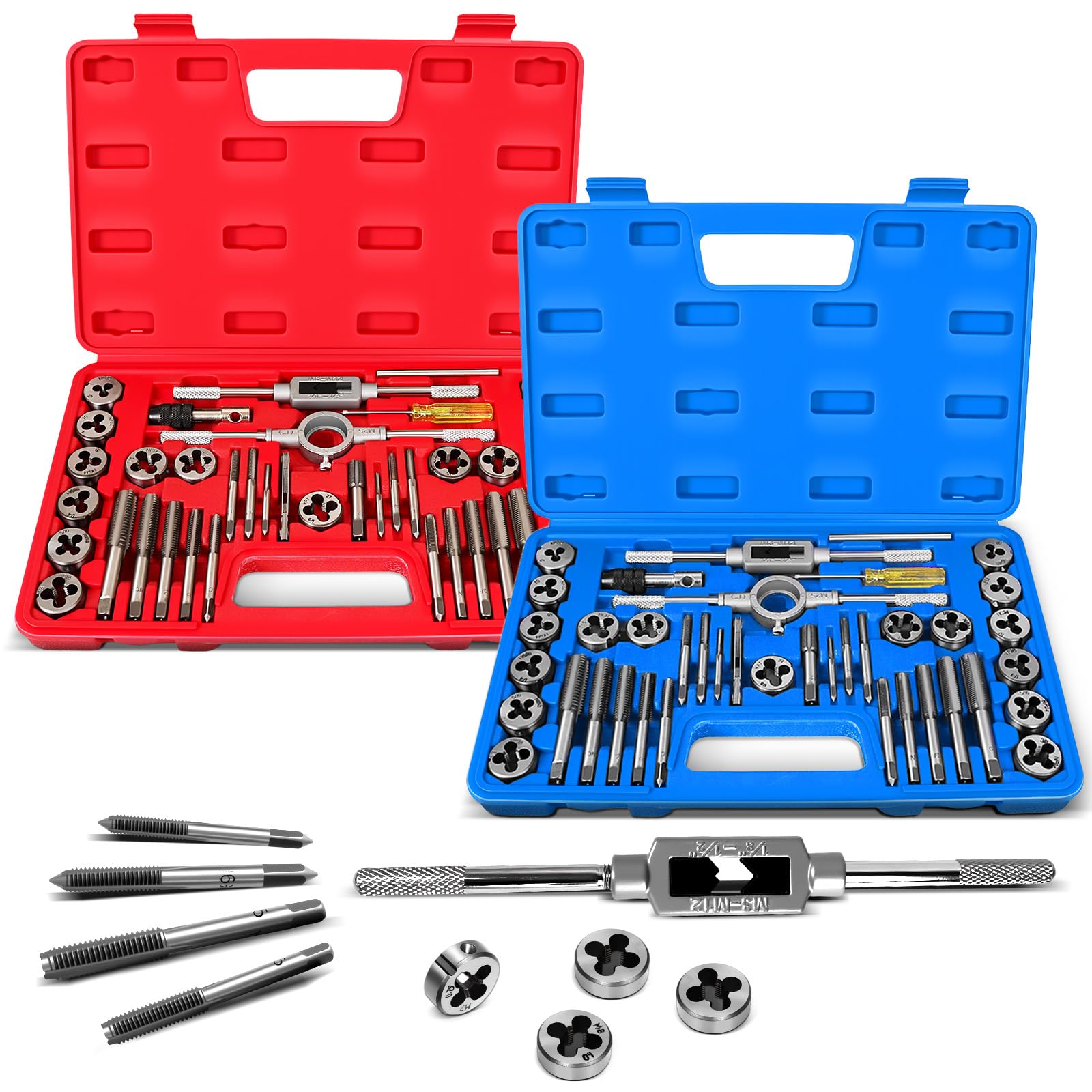 Devvicoo metric tap and die set in case for organized storage and quick access