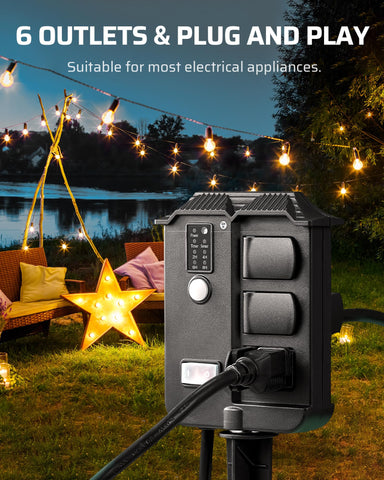DEWENWILS 100ft wireless remote lets you control lights from indoors.