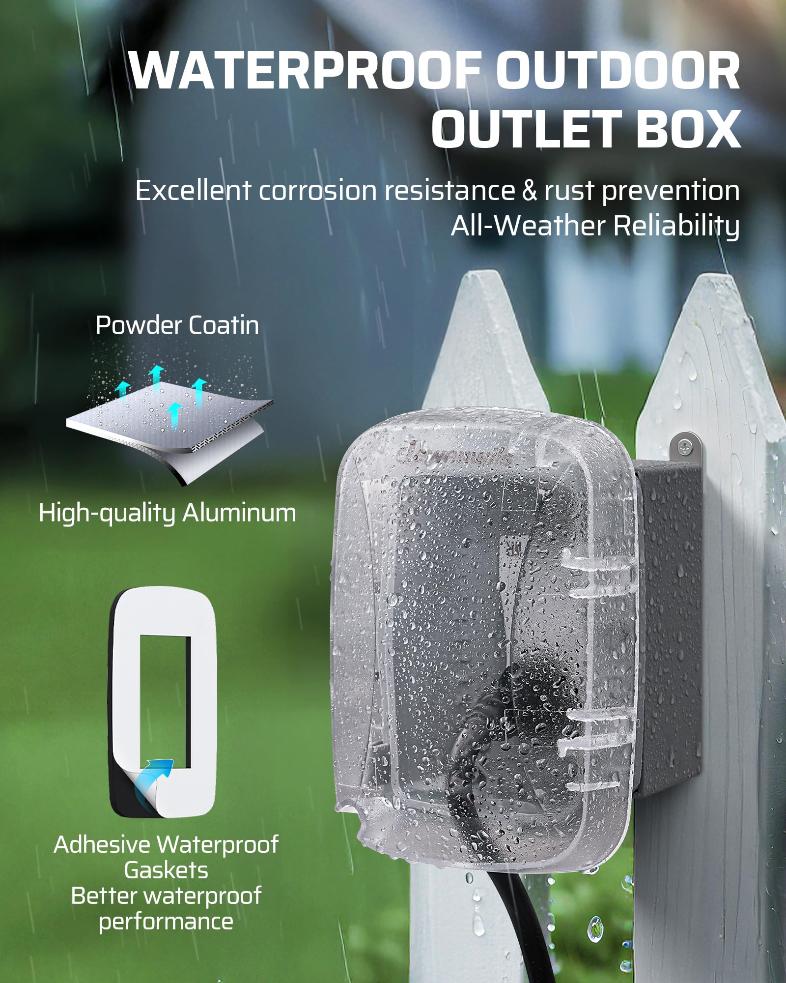 DEWENWILS knockouts for one-half inch opening support flexible wiring