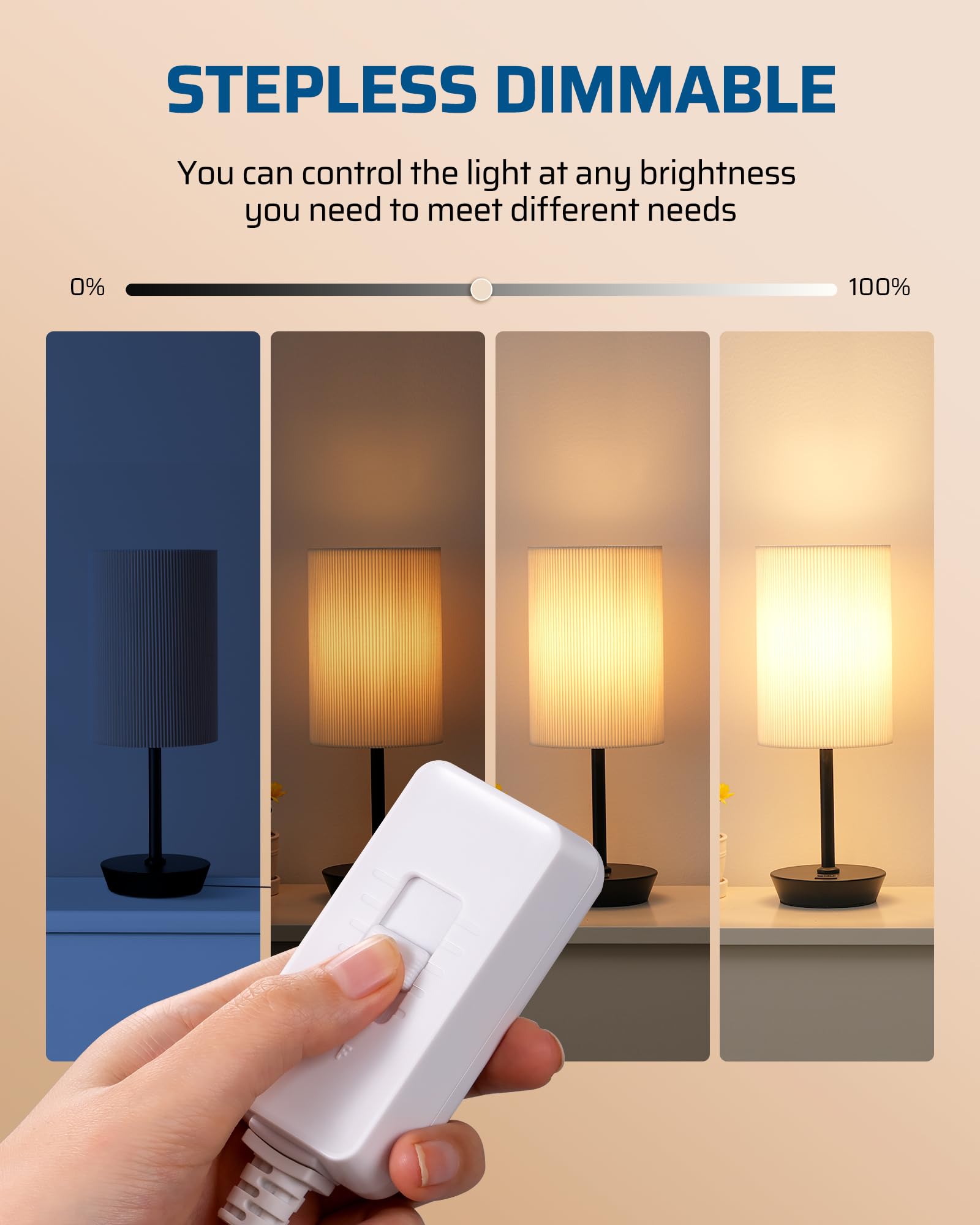 DEWENWILS LED/CFL compatible dimmer supports energy-saving bulbs.