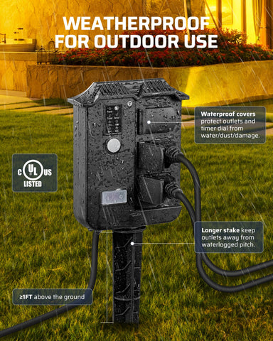 DEWENWILS photocell dusk-to-dawn timer automates outdoor lighting.