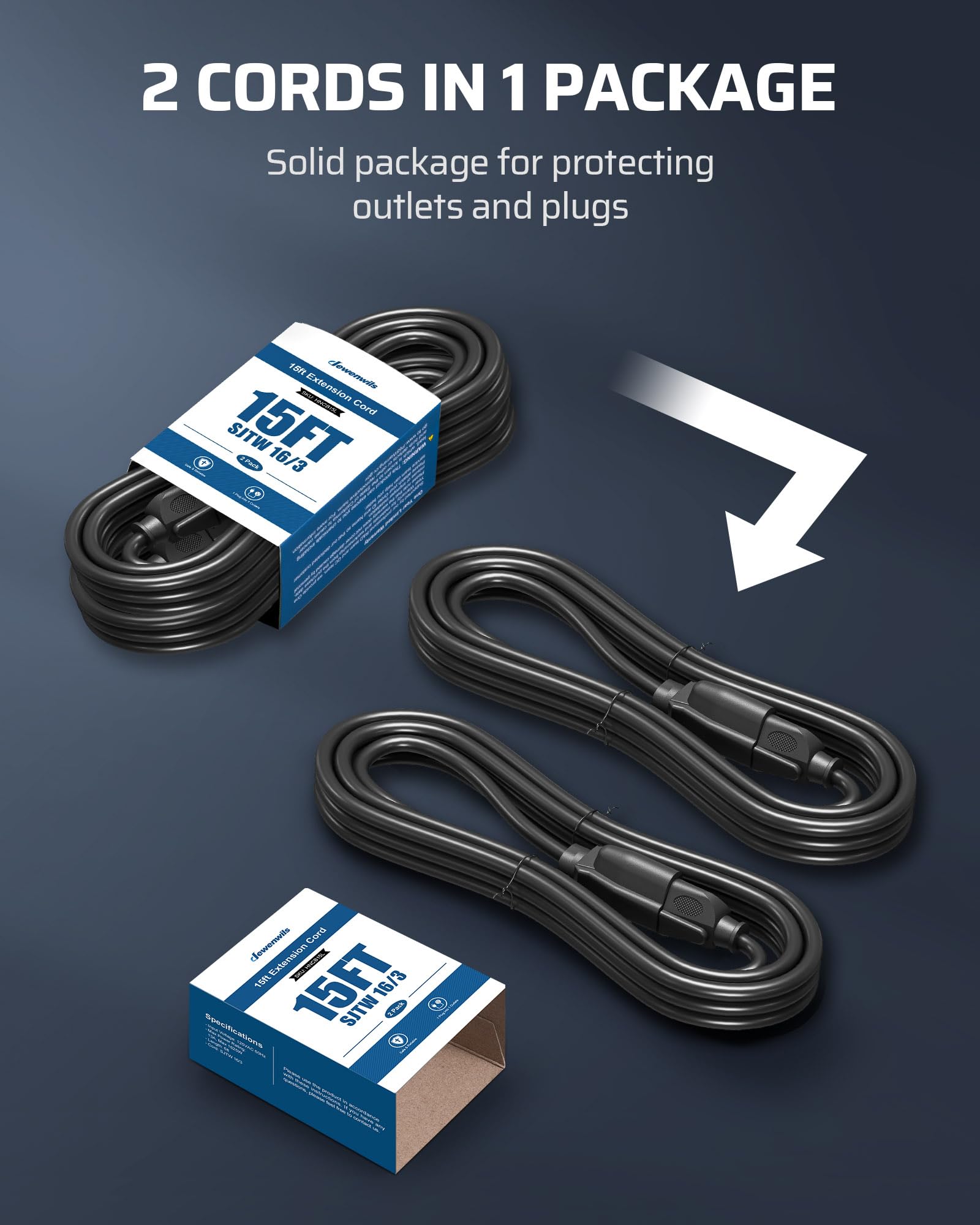 DEWENWILS copper wire construction highlights durability.