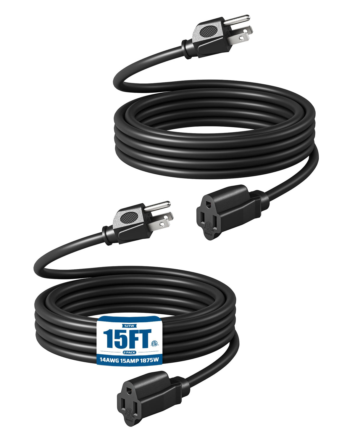 DEWENWILS extension cord 15ft for indoor and outdoor use.