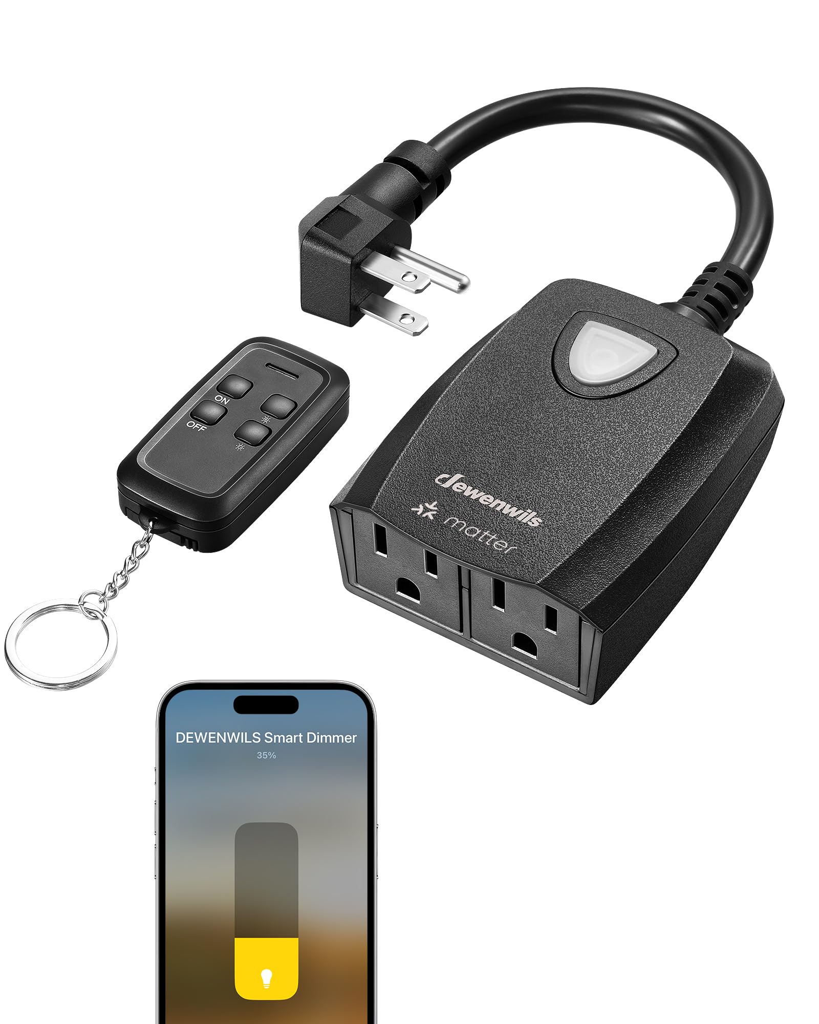DEWENWILS outdoor Wi‑Fi Matter dimmer housing ready for weatherproof control of lights