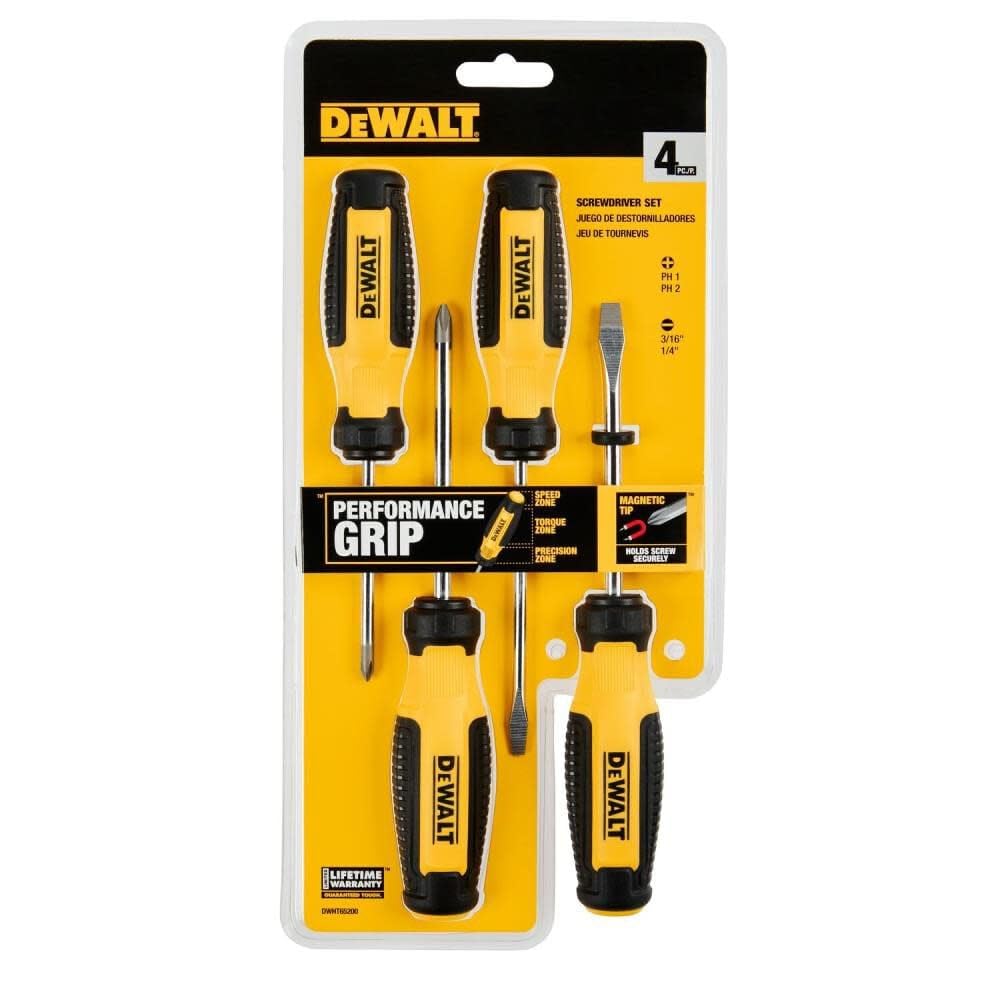 DEWALT fixed-bar set with ergonomic-performance-grip for comfortable torque