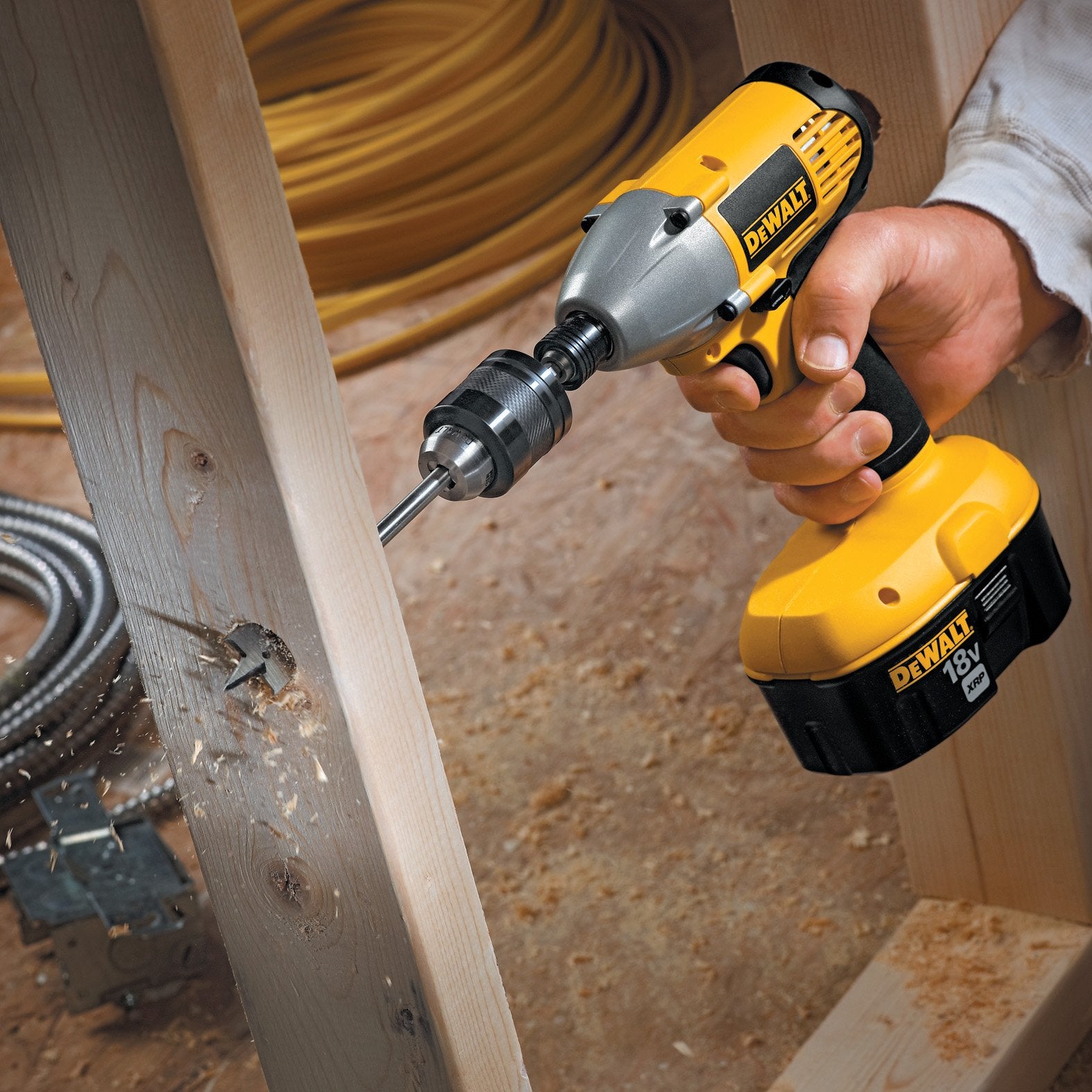 DEWALT 1/4 inch hex quick connect enables easy switching
