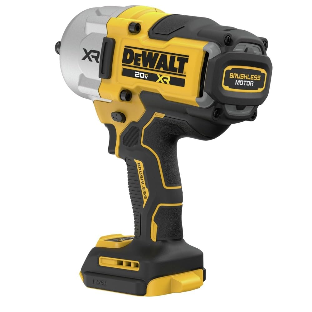 DEWALT 4-speed settings dial demonstrates adjustable power for tasks.