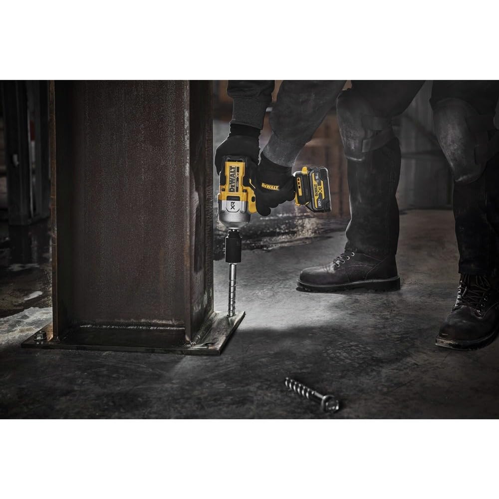 DEWALT bare tool chassis shown for battery compatibility.
