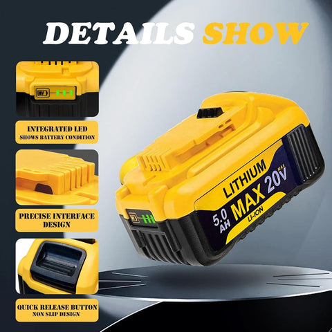 Dewalt 20V Max 2-pack in use shows extended runtime potential.