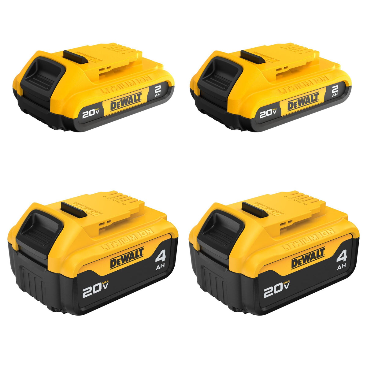 DEWALT 20V Max compact 2Ah battery shown beside tools for light tasks