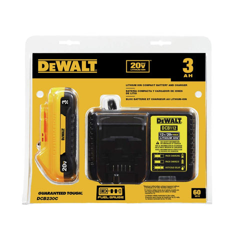 DEWALT 20V Max battery fuel gauge with 3 LEDs for quick charge status