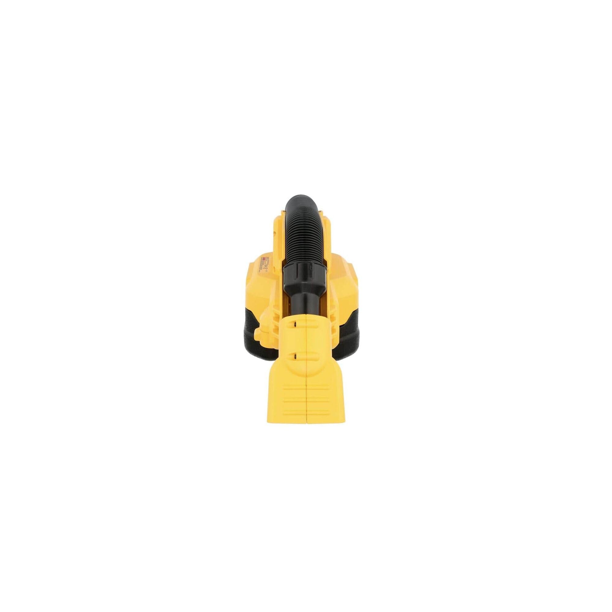 DEWALT dual cleanup modes: front nozzle and extendable hose