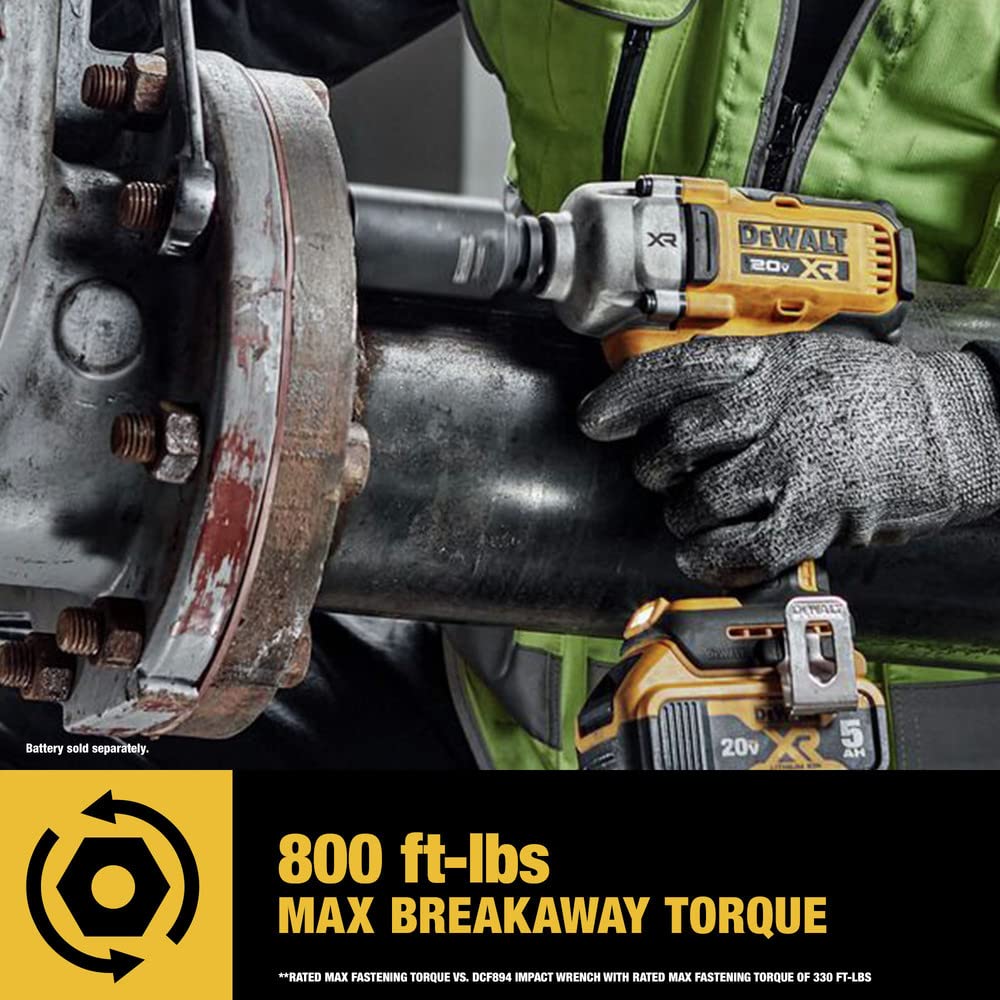 DEWALT 800 ft-lbs breakaway torque helps loosen stubborn joints
