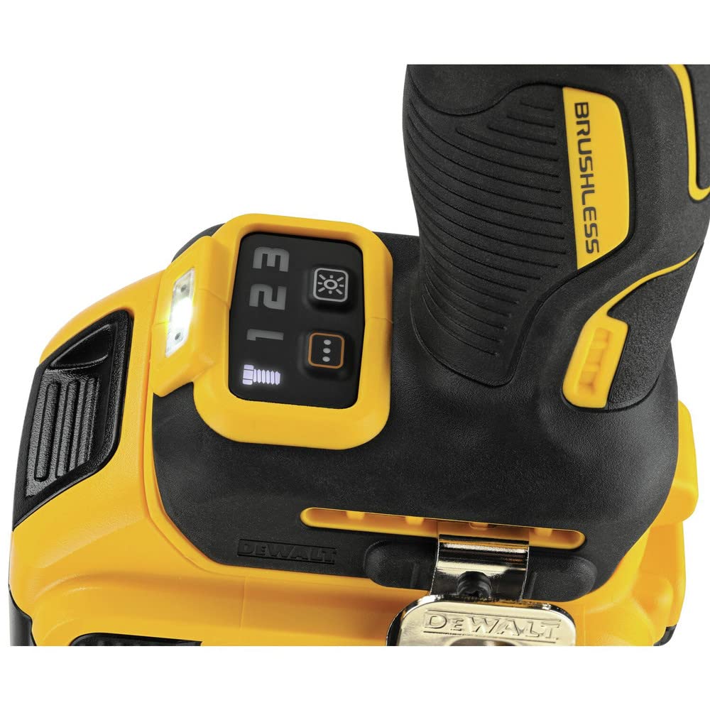 DEWALT four-mode switch enables quick speed changes for diverse fastening needs