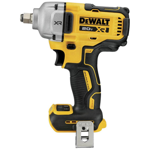 DEWALT 20V Max impact wrench LED work light improves visibility on dim jobs