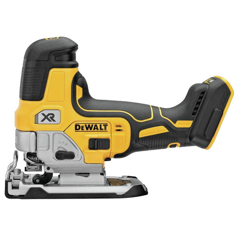 DEWALT jig saw with variable speed dial for versatile materials and smooth starts