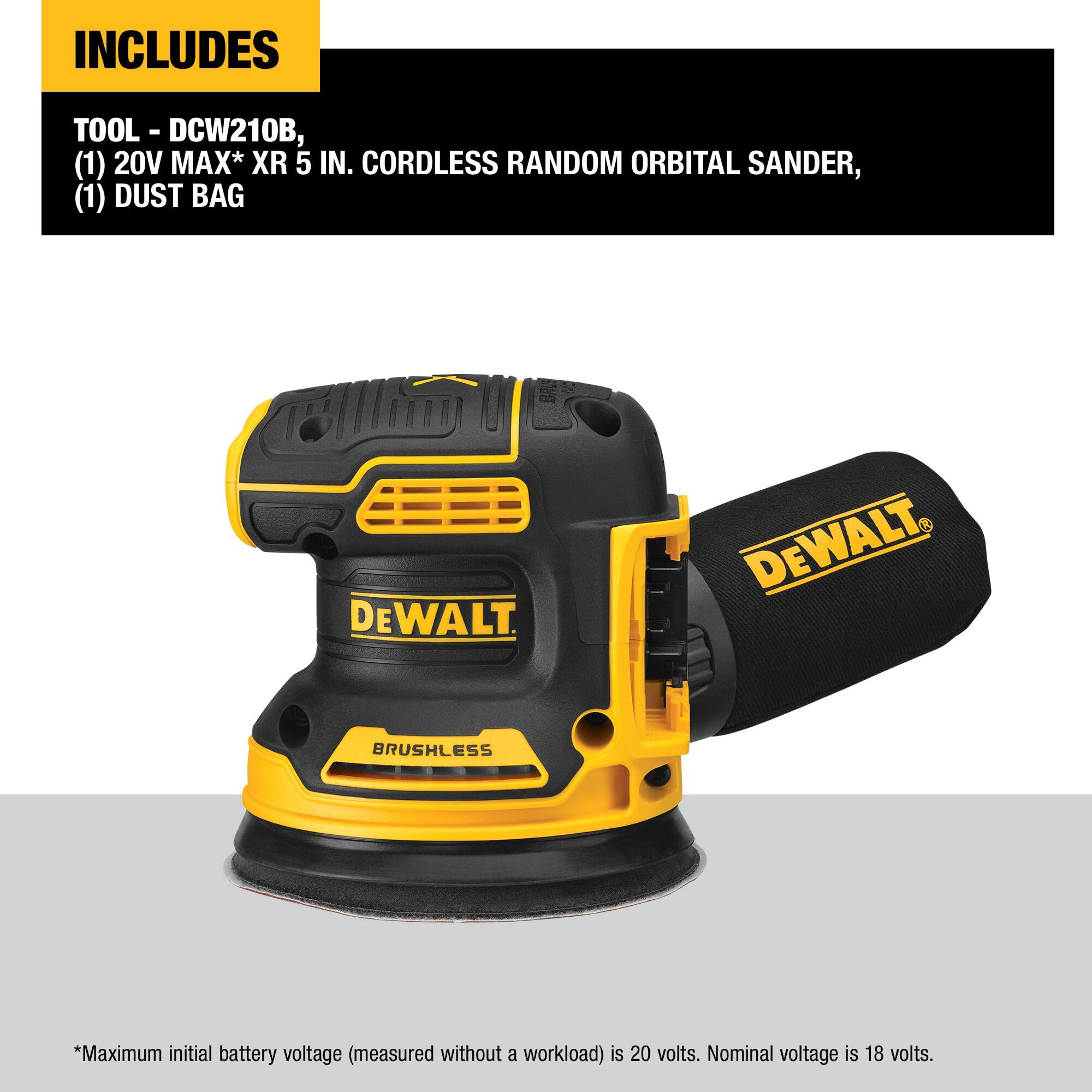 DEWALT DCW210B dust bag attachment for cleaner work.