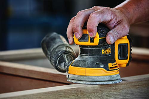 DEWALT DCW210B in-use on wood for smooth finish.