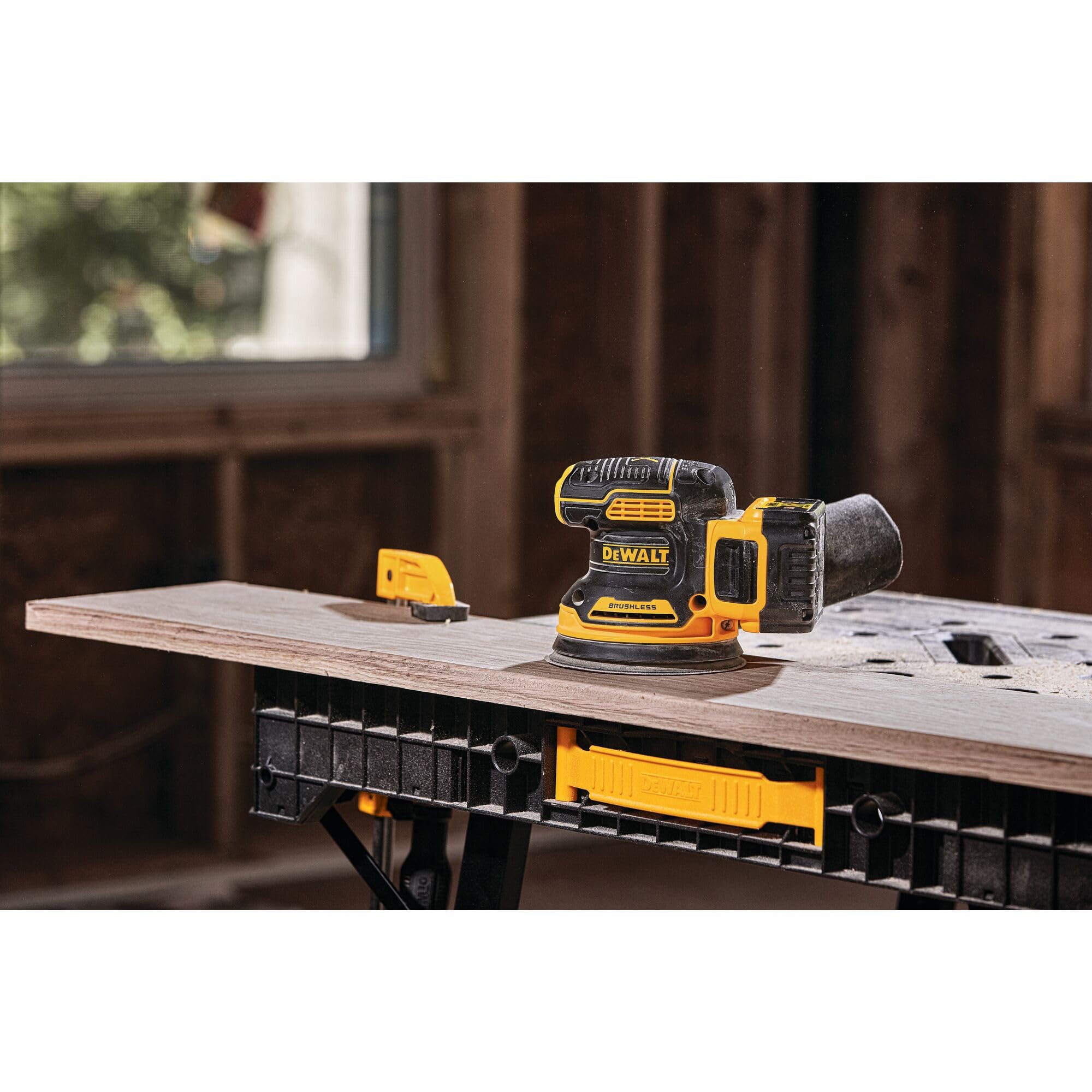 DEWALT DCW210B low-profile design for close work.