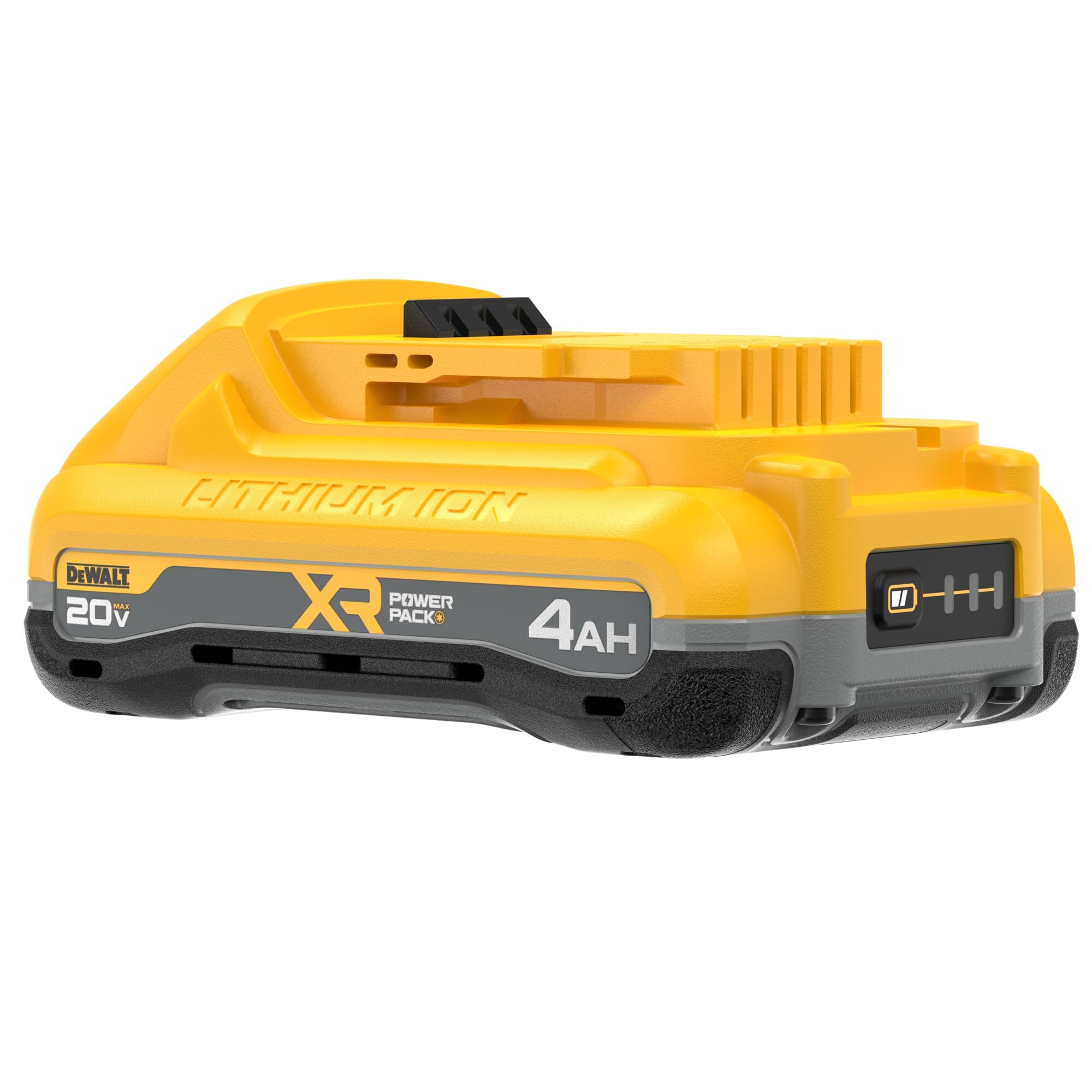 DEWALT 20V MAX XR PowerPack 4Ah battery showcasing 4Ah capacity