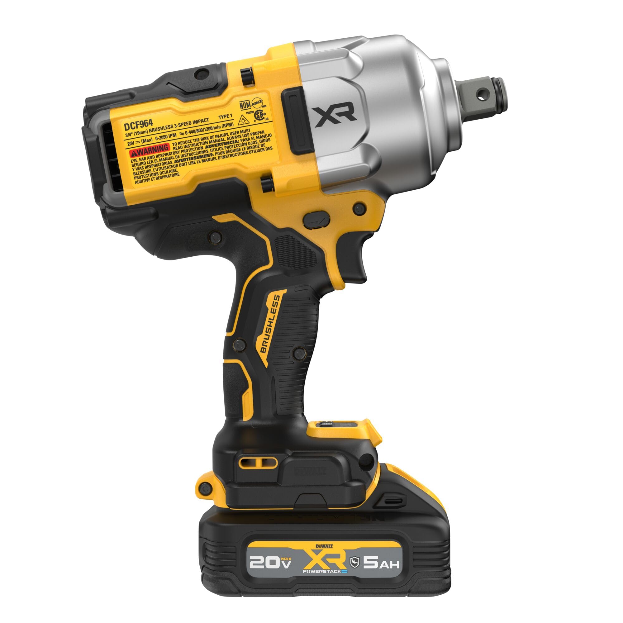 DEWALT 1420 ft-lbs fastening torque for strong fastening.