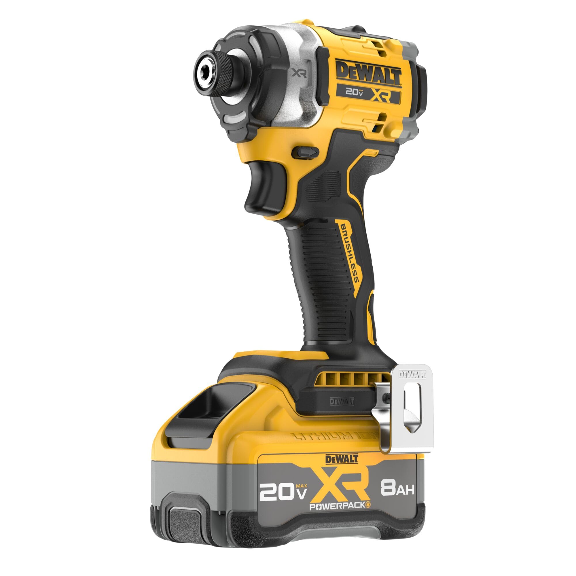 DEWALT DCF860WW1 in action driving fasteners through challenging materials